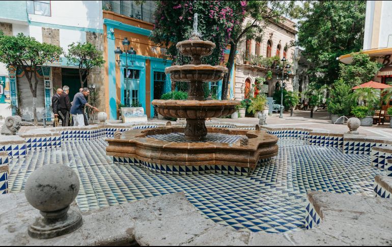 Fuente de las Nueve Esquinas, sitio tradicional del centro de Guadalajara. ESPECIAL