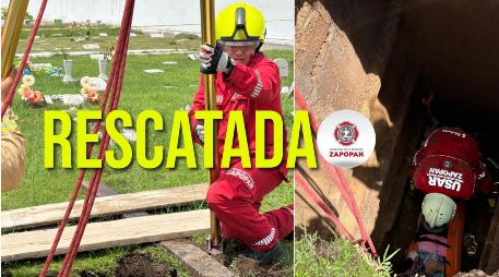 Durante las labores de rescate, la zona fue asegurada por elementos policiales para permitir el trabajo de los rescatistas. ESPECIAL / Protección Civil y Bomberos de Zapopan