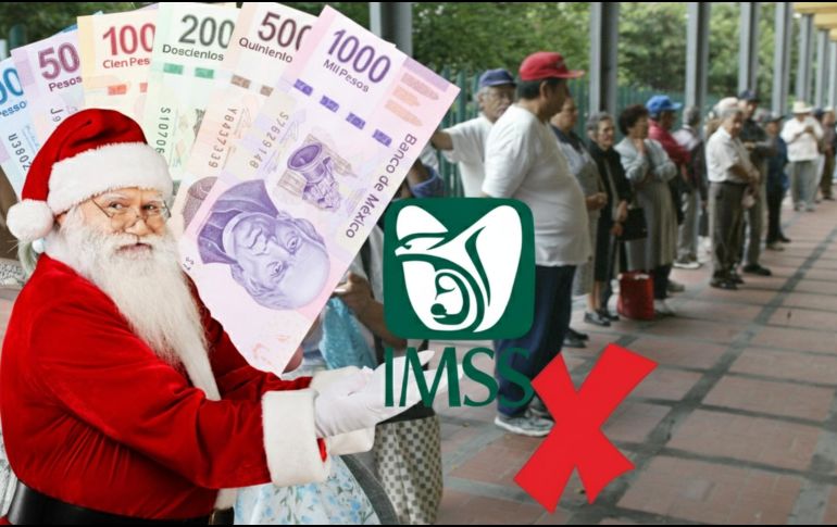 El pago del aguinaldo a los pensionados del IMSS se realiza durante el mes de noviembre. ESPECIAL / EL INFORMADOR y CANVA