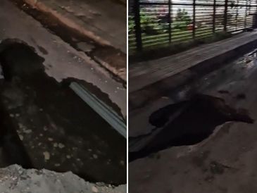 Se colocaron señalamientos para evitar una accidente por parte de los vehículos que transiten por la zona. ESPECIAL