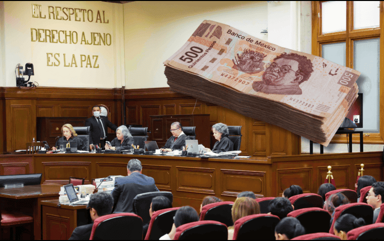 En total, los ministros proponen dejar de percibir los 3 millones 347 mil 582 pesos que al año recibían en prestaciones ordinarias y adicionales, para recibir 716 mil 869 pesos. SUN / ARCHIVO