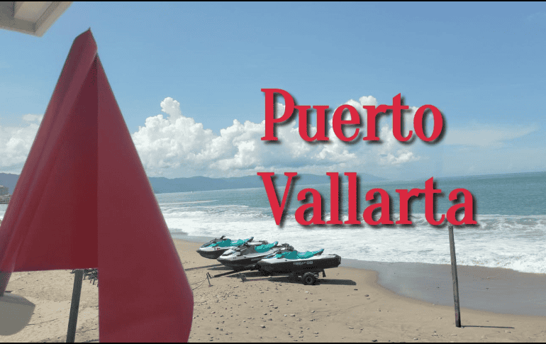 Se recomienda no ingresar al mar de Puerto Vallarta por ninguna playa hasta nuevo aviso. ESPECIAL / FACEBOOK Protección Civil y Bomberos de Puerto Vallarta