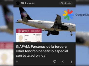 Ahora puedes seguir directamente a EL INFORMADOR en Discover, lo que te permitirá ver más contenido de este medio en tu feed. EL INFORMADOR