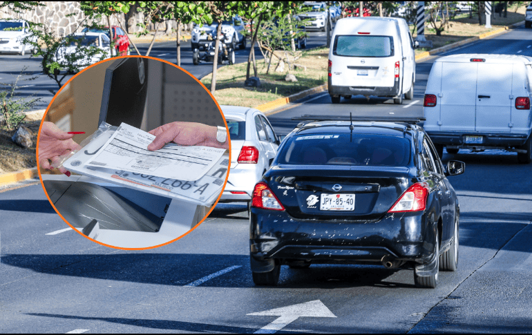 Para el 2026, todos los vehículos que circulen en Jalisco deberán portar los diseños de placas más recientes: “Collage” y “Cabañas”. EL INFORMADOR/ARCHIVO ESPECIAL/Gobierno de Jalisco