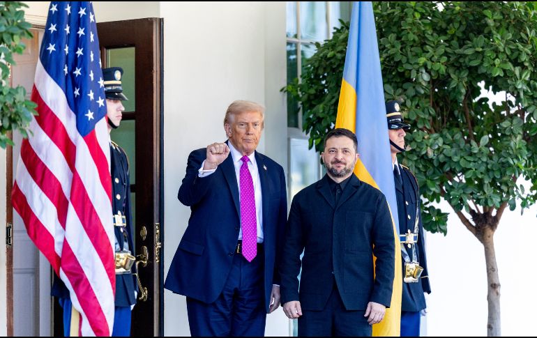 Trump recibió a Zelenski un día después de tener una llamada telefónica con el presidente ruso, Vladímir Putin. EFE/S. Thew