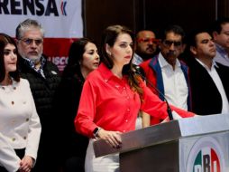 Laura Haro Ramírez anunció este martes que, desde el PRI Jalisco, se impulsarán acciones para exigir a las y los diputados de Jalisco en la Cámara de Diputados. ESPECIAL/ PRI JALISCO.