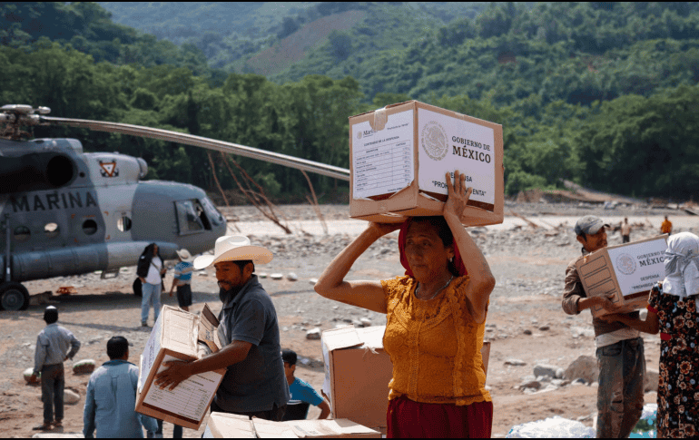 En materia de apoyo humanitario, se han entregado 273 mil 448 despensas, de las cuales 31 mil fueron distribuidas en las últimas 24 horas. SUN/D. Simón Sánchez