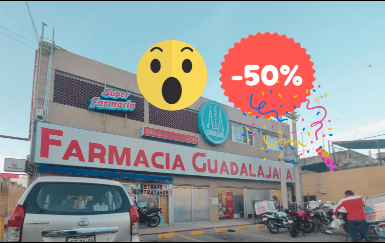 Aprovecha las grandes promociones de hoy, 23 de octubre en Farmacia Guadalajara de 50% de descuento en productos seleccionados.  EL INFORMADOR/ ARCHIVO