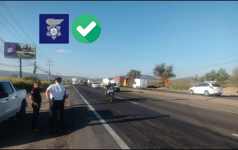 Policía Vial Jalisco confirmó que todos los puntos de bloqueo han sido liberados en su totalidad. ESPECIAL / Policía Vial Jalisco