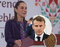 Sheinbaum añadió que se prevé una conferencia conjunta con el mandatario francés. SUN / G. PANO / EFE / ARCHIVO