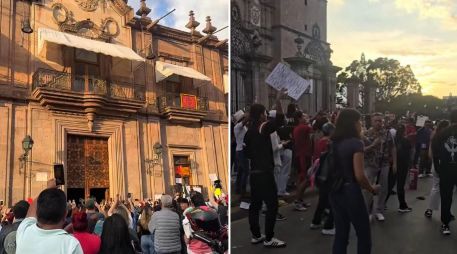 La protesta derivó en hechos violentos que dejó siete detenidos. ESPECIAL