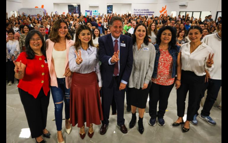 El alcalde de Zapopan, Juan José Frangie, recordó que este lugar era destinado para eventos privados, pero se logró recuperar el edificio y convertirlo en este centro integral de cuidados. EL INFORMADOR/ J. Acosta