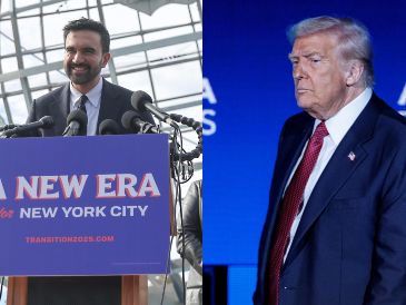 Trump fue el orador destacado del primer día del ABF este miércoles y dedicó parte de su discurso a reaccionar a la victoria de Zohran Mamdani en Nueva York. AP / HEATHER KHALIFA / EFE / EPA / CRISTOBAL HERRERA-ULASHKEVICH