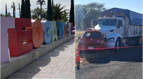 Un vehículo de carga se impactó de frente contra un vehículo compacto en color rojo en carretera de Teocaltiche. EL INFORMADOR / ARCHIVO / ESPECIAL