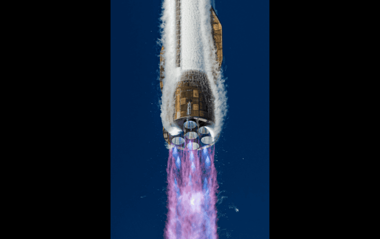 La primera etapa está diseñada para un mínimo de 25 vuelos según Blue Origin y su reutilización permitirá reducir costes y residuos. EFE/ X/@JeffBezosEsta