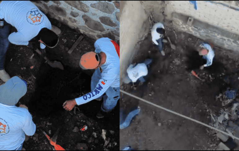 En las primeras excavaciones localizaron fragmentos de huesos de lo que pareciera ser una mano. COLECTIVO CORAZONES UNIDOS