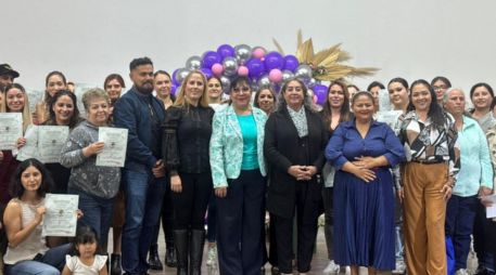 44 mujeres y un hombre concluyeron exitosamente cuatro cursos de capacitación en Zapotlanejo. CORTESÍA