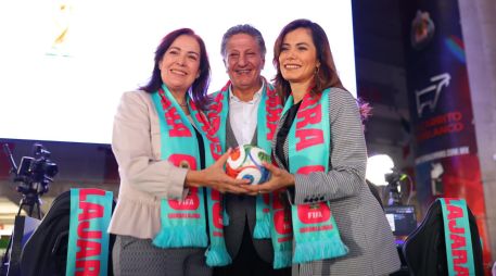 En el evento estuvieron presentes la alcaldesa de Guadalajara, Verónica Delgadillo; el alcalde de Zapopan, Juan José Frangie; la Host City Manager de Guadalajara, Olimpia Cabral; y el embajador mundialista Fernando Quirarte. CORTESÍA