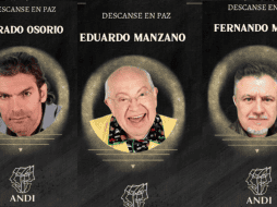 La Asociación Nacional de Intérpretes comunica los sensibles fallecimientos de nuestros socios intérpretes Eduardo Manzano, Fernando Meza y Conrado Osorio. INSTAGRAM / @andimexico / ESPECIAL