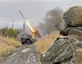 Una batería de artillería rusa apunta contra las posiciones del Ejército ucraniano. EFE