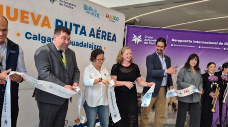 La aerolínea West Jet inauguró esta tarde su nueva ruta Guadalajara–Calgary en el Aeropuerto Internacional de Guadalajara, fortaleciendo la conectividad entre Jalisco y Canadá. CORTESÍA