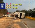 El accidente provoca tráfico en la zona esta mañana de miércoles 10 de diciembre. ESPECIAL / FACEBOOK Policía Vial Jalisco