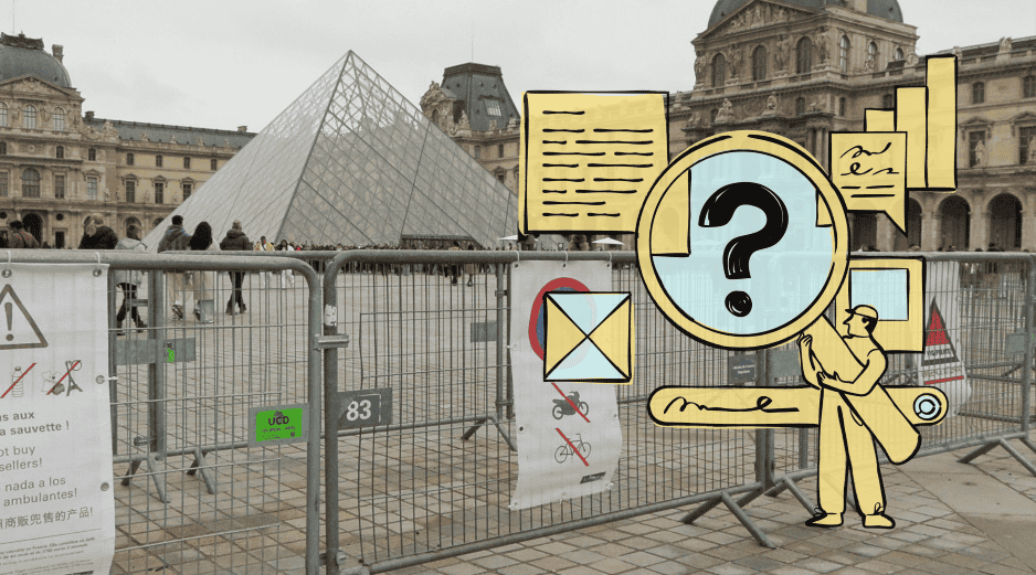 Autoridades señalaron que el robo ocurrió por ciertas fragilidades que afectan al Museo del Louvre desde hace años. EFE / E. Sapiña