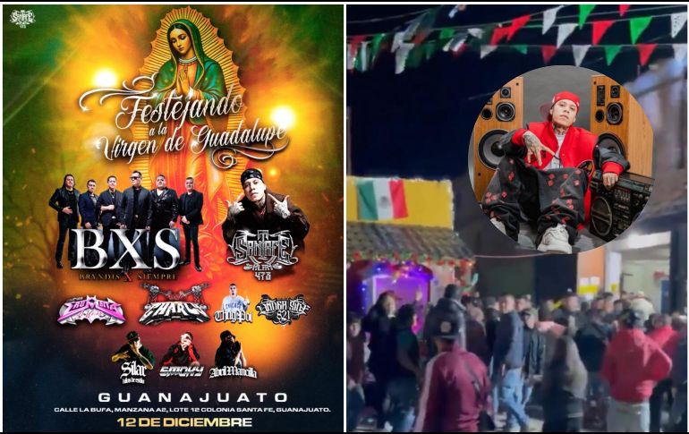 En las imágenes difundidas a través de redes sociales se observa cómo el conflicto inicia a las espaldas de Santa Fe Klan, mientras se cantaban Las Mañanitas. ESPECIAL / INSTAGRAM santa_fe_klan_473