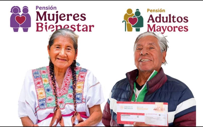La Pensión Bienestar es uno de los programas que benefician a millones de personas en México. ESPECIAL / Programas para el Bienestar y CANVA
