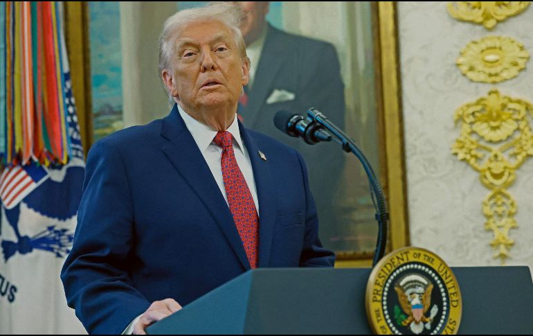 Trump calificó la lucha contra el fentanilo como “una guerra”. AFP/A. Moneymaker