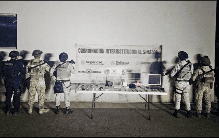 Se espera que las autoridades realicen las investigaciones correspondientes del origen de dichos objetos. CORTESÍA/Secretaría de Seguridad Pública del estado de Sinaloa