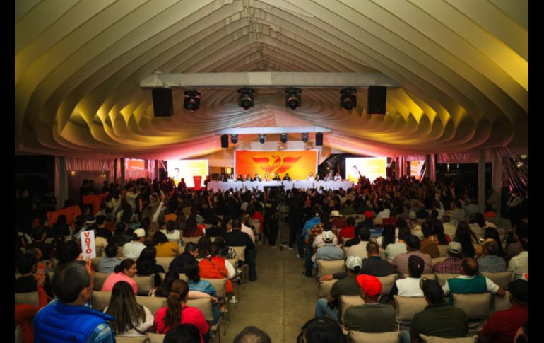 La dirigencia estatal de MC reconoció y agradeció la labor de los funcionarios en el Gobierno del Estado. EL INFORMADOR/ J. Acosta