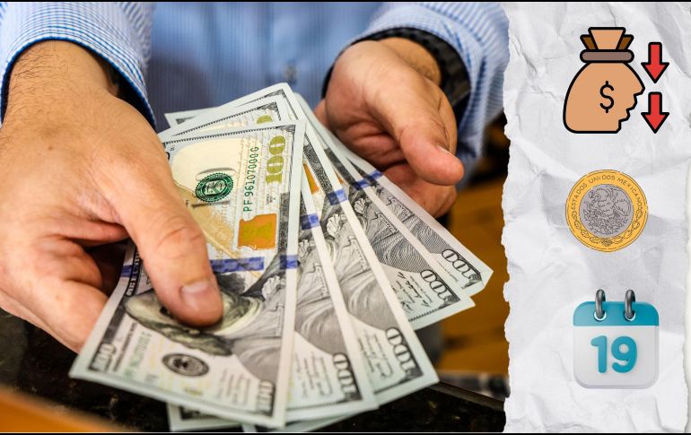 De acuerdo con un reporte de Bloomberg, el dólar comenzó la jornada con una caída. ESPECIAL / CANVA