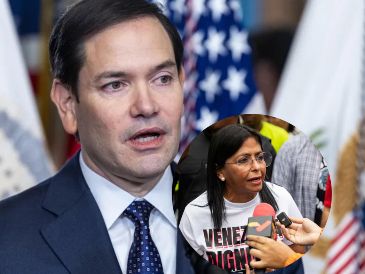 Delcy Rodríguez, vicepresidenta de Venezuela, es alguien con quien sí se puede negociar, declaró Rubio. EFE / ARCHIVO