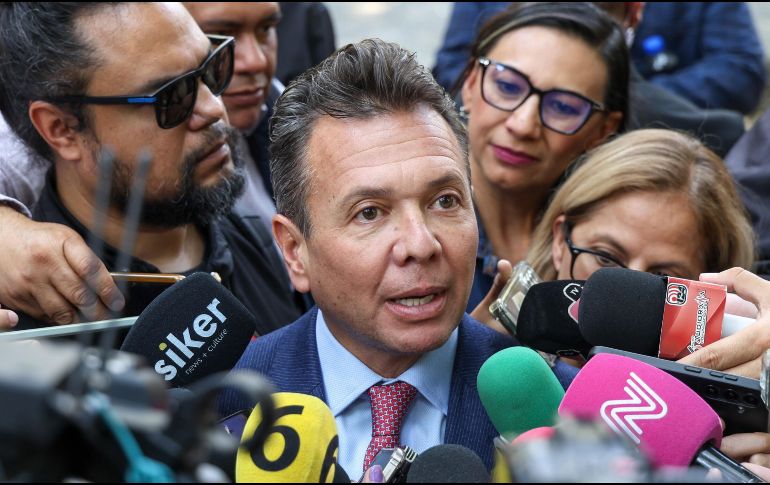 El Gobernador de Jalisco, Pablo Lemus,  tras la junta de seguridad en la que solicitó reforzar controles migratorios para prevenir delitos. EL INFORMADOR/A. Navarro