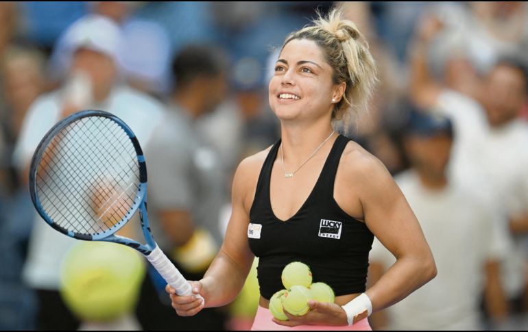 La tenista mexicana hilvana dos triunfos consecutivos, uno en singles y otro en dobles, en el torneo. AFP/A. Weiss