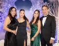 Carolina Rodríguez, Emma García, Sophie García y Michel García. GENTE BIEN JALISCO / Celebración de Año Nuevo en Hyatt Regency Andares Guadalajara
