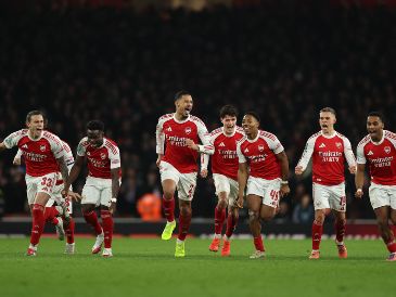 El Arsenal encabeza la Premier League con 48 puntos. AFP/A. Dennis