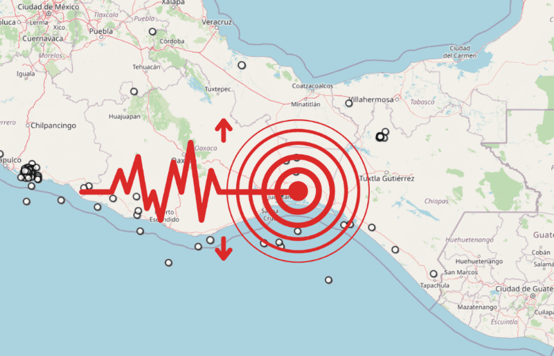 &nbsp;Sismo en Oaxaca. ESPECIAL / SSN