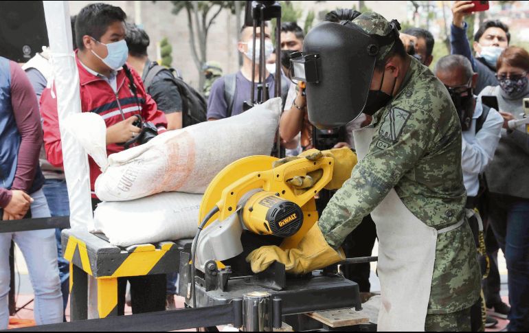 Las armas canjeadas en la estrategia Sí al Desarme, Sí a la Paz se destruyen tras recibir los recursos económicos correspondientes. EL UNIVERSAL