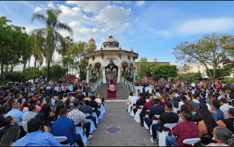 El trámite y la ceremonia son gratuitos, además se entregan también las argollas para el compromiso. ESPECIAL/Gobierno de Tlaquepaque