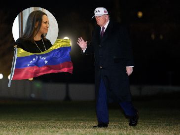 Trump insistió el pasado viernes en que se siente "muy honrado" de la visita de María Corina Machado. EFE / EPA /AARON SCHWARTZ / POOL