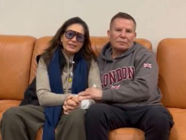 El ex campeón aseguró que la conductora se encuentra bien, bromeó sobre su condición y celebró poder verla activa y de buen ánimo. ESPECIAL.