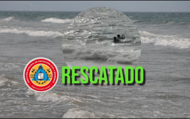 Piden respetar las indicaciones de los Guardavidas para disfrutar de las playas de Puerto Vallarta. ESPECIAL / FACEBOOK Protección Civil y Bomberos Puerto Vallarta