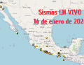 Sismos en México | EN VIVO | 16 de enero de 2026. ESPECIAL / SSN