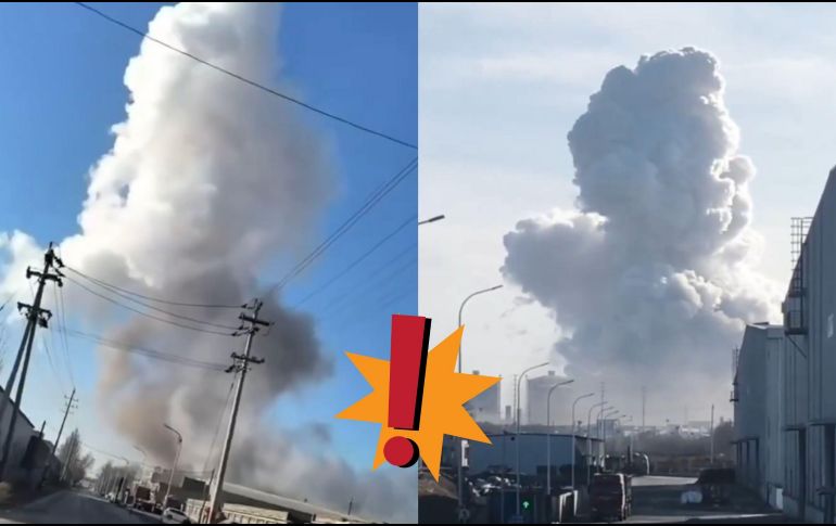 Tres de los hospitalizados sufrieron heridas graves y cinco personas permanecen desaparecidas tras la explosión en Mongolia Interior, China. ESPECIAL / X