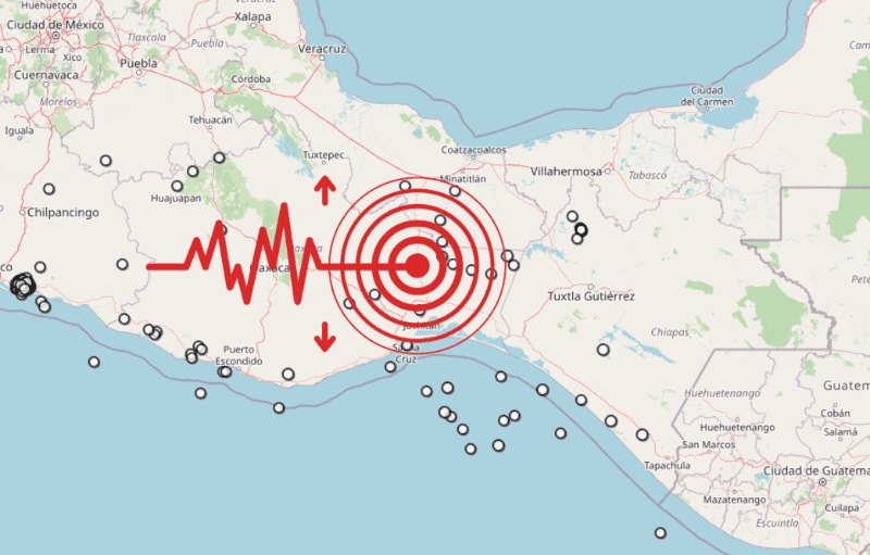 &nbsp;Sismo en Oaxaca. ESPECIAL / SSN