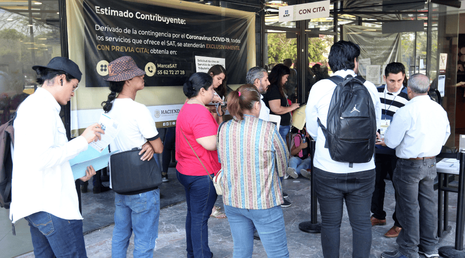 El SAT publicó desde sus redes sociales que en México se cuenta con una disponibilidad alta en el 91 % de sus oficinas. EL INFORMADOR / ARCHIVO