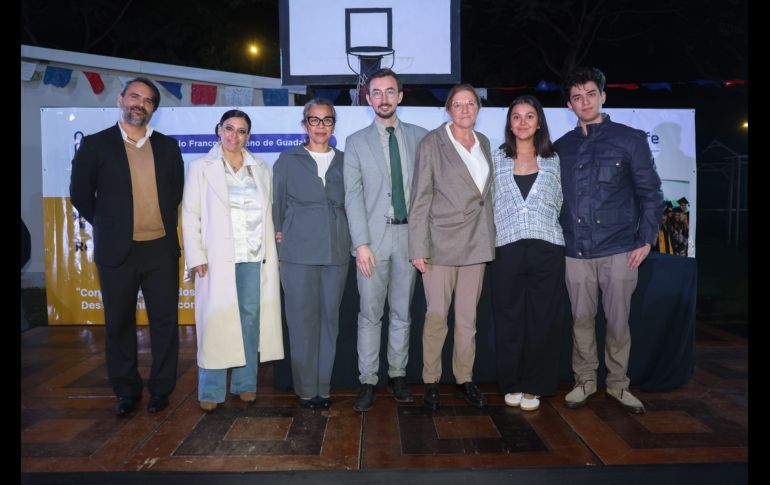 Tlemilco Lozano, Virginia Simonet Hernández, Claudia Sánchez, Enzo Surinach, Marie Romero, Ciara Fabre y Héctor Navarro. GENTE BIEN JALISCO /  Reunión de ex alumnos del Colegio Franco Mexicano