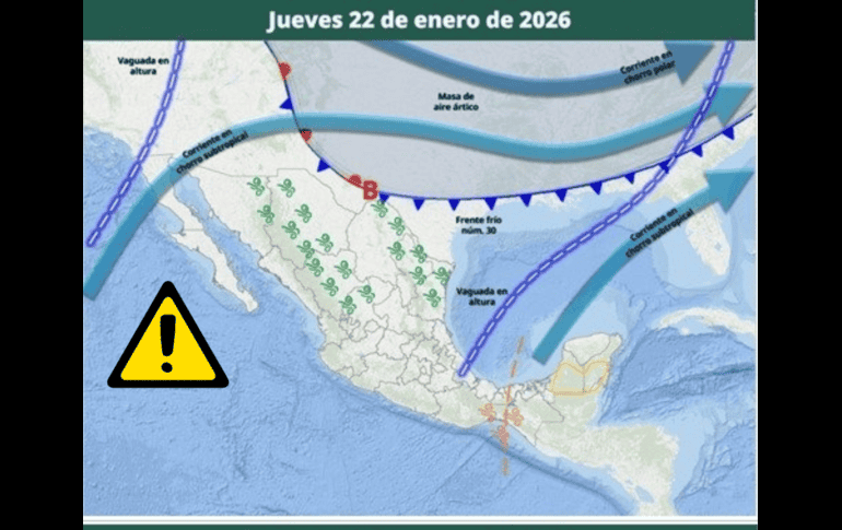 Continuará el evento de Norte con rachas intensas en el Golfo de México y el sureste. CORDINACIÓN NACIONAL DE PROTECCIÓN CIVIL